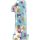 Peppa malac Blue 1-es szám fólia lufi 66 cm