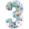 Peppa malac Blue 3-as szám fólia lufi 66 cm