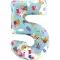 Peppa malac Blue 5-ös szám fólia lufi 66 cm