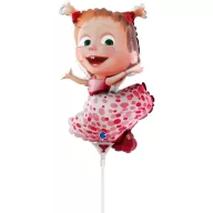 Mása és a medve Pois mini fólia lufi 30 cm (WP)