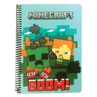 Minecraft Boom B/5 vonalas spirál füzet 70 lapos