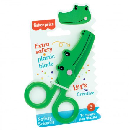 Fisher-Price krokodil biztonsági olló 13cm