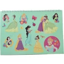Disney Princeze Spring A/4 spiralna skica s 40 listova s naljepnicama