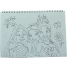 Disney Princeze Spring A/4 spiralna skica s 40 listova s naljepnicama