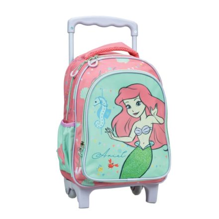 Disney Hercegnők gurulós ovis hátizsák 30cm (Ariel)