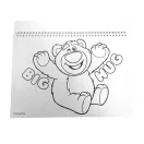 Disney Játékháború Lotso A/4 spirál vázlatfüzet 40 lapos matricával
