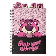   Disney Játékháború Lotso Jam A5 notesz, jegyzetfüzet regiszterekkel