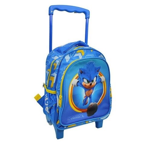 Sonic a sündisznó gurulós ovis hátizsák kék 30cm