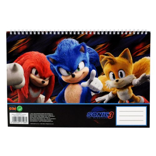 Sonic a sündisznó Hype Man A/4 spirál vázlatfüzet, 30 lapos