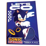   Sonic a sündisznó Let's Go B/5 vonalas füzet 40 lapos