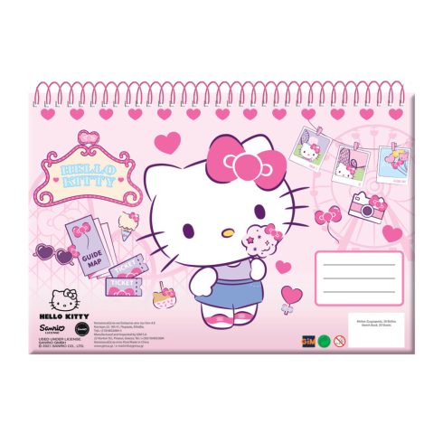 Hello Kitty A/4 spirál vázlatfüzet 30 lapos (travel)