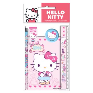 Hello Kitty írószer szett rózsaszín 5 db-os