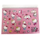 Hello Kitty World A/4 spirál vázlatfüzet 40 lapos matricával