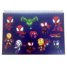 Pókember Spidey Web A/4 spirál vázlatfüzet 40 lapos matricával