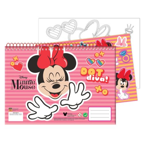 Disney Minnie A/4 spirál vázlatfüzet 40 lapos matricával wink