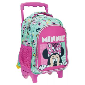   Disney Minnie gurulós ovis hátizsák zöld rózsaszín 30cm