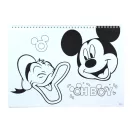 Disney Mickey Oh Boy A/4 spiralna bilježnica za skiciranje s naljepnicom od 40 listova