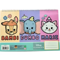   Disney Animals Klasična A/4 spiralna skicarka s 40 stranica s naljepnicama