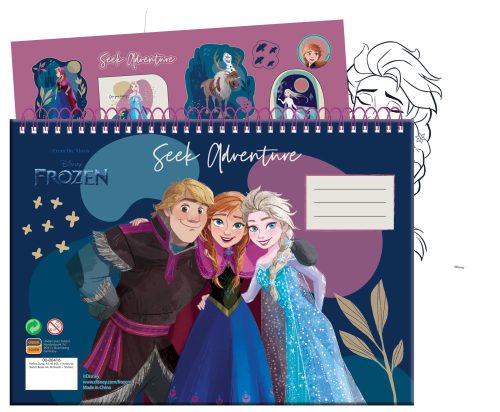 Disney Jégvarázs A/4 spirál vázlatfüzet 40 lapos matricával lead
