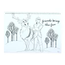 Disney Snježno kraljevstvo Heart A/4 spiralni blok za skice s 40 listova s naljepnicama