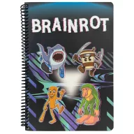 Brainrot Dark B/5 vonalas spirál füzet 70 lapos