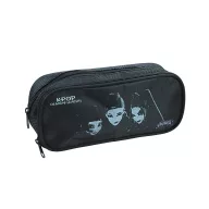 K-pop Démonvadászok Black 2 rekeszes tolltartó 26 cm