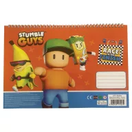   Stumble Guys Race A/4 spirál vázlatfüzet 40 lapos matricával