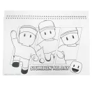 Stumble Guys Race A/4 spirál vázlatfüzet 40 lapos matricával