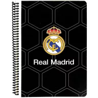 Real Madrid Black B/5 vonalas spirál füzet 70 lapos
