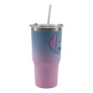 Disney Lilo és Stitch, A csillagkutya Alien 626 rozsdamentes acél thermo szívószálas kulacs 520 ml