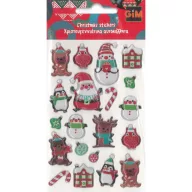 Božić Figures i bubble naljepnica