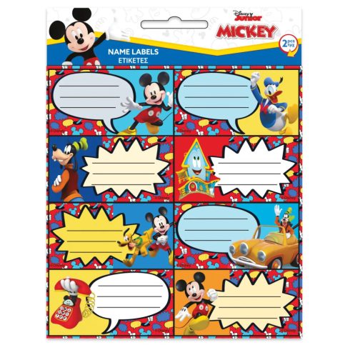 Disney Mickey füzetcímke színes 16 db-os
