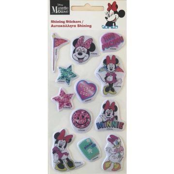 Disney Minnie csillogó pufi szivacs matrica