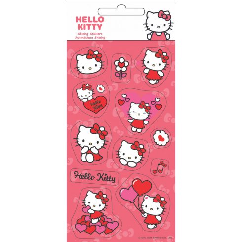 Hello Kitty csillogó pufi szivacs matrica szett