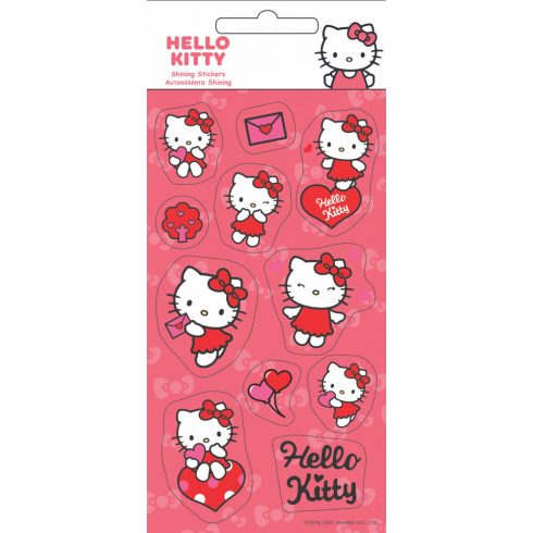 Hello Kitty csillogó pufi szivacs matrica szett levél