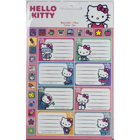 Hello Kitty füzetcímke matricával 16 db-os