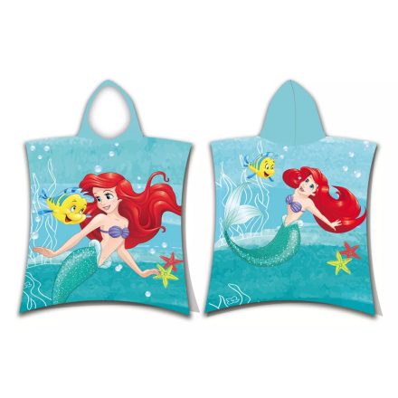 Disney Hercegnők poncsó törölköző Ariel 50x115cm