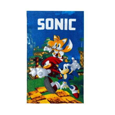 Sonic a sündisznó kéztörlő törölköző, kék 30x50 cm