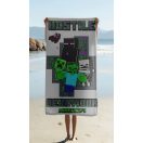 Minecraft Hostile Behaviour fürdőlepedő, strand törölköző 70x140cm