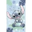 Disney Lilo és Stitch, a csillagkutya Ohana Blue kéztörlő, arctörlő, törölköző 30x50cm