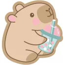 Kapibara Drink formapárna, díszpárna 35x33 cm