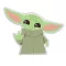 Star Wars Baby Yoda formapárna, díszpárna