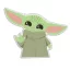 Star Wars Baby Yoda formapárna, díszpárna
