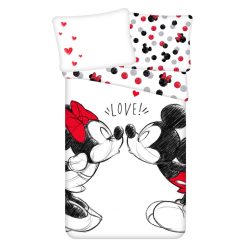   Disney Minnie és Mickey ágyneműhuzat love szív 140x200cm 70x90cm