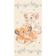   Disney Kralj lavova Simba & Nala ručnik za kupanje, plažni ručnik Žuta 70*140cm