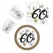 Sretan rođendan Milestone Happy Birthday 60 party set od 36 dijelova s tanjurom od 23 cm