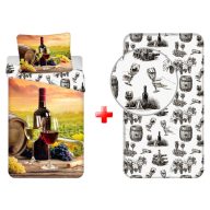 Vino Tasting set navlaka za posteljinu i s gumicom plahta