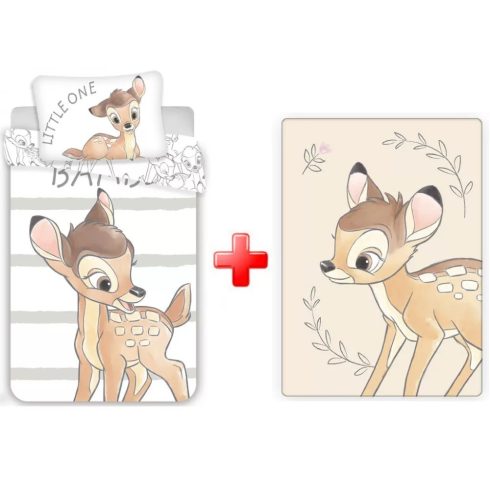 Disney Bambi gyerek ágyneműhuzat és polár takaró szett (Little)