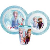  Disney Snježno kraljevstvo Blue Forest servis za jelo, mikro plastični set, s čašom od 260 ml