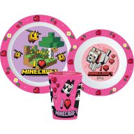   Minecraft Girls pribor za jelo, mikro plastični set, čaša 260 ml